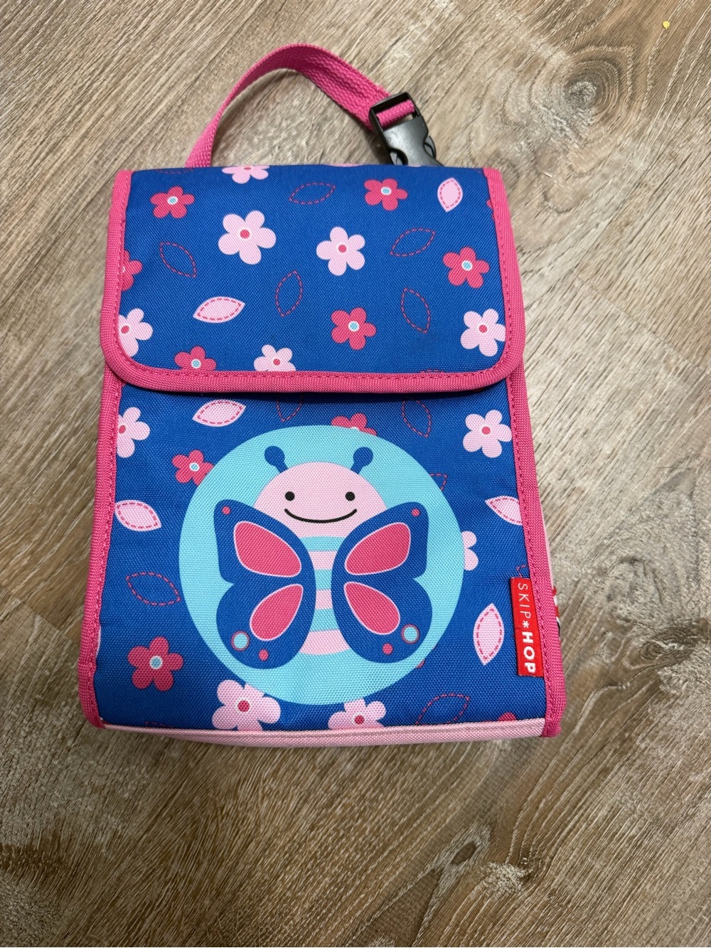 Skip Hop Butterfly Kids Lunch Bag - Blue, Pink